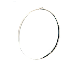 925 Silver Rhodium Plated Lab Diamond Double -Bar Pave Bangle