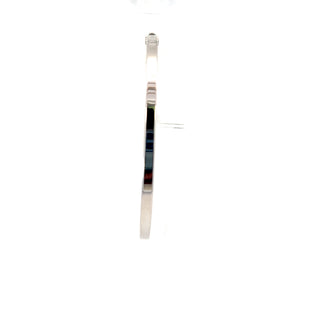 925 Silver Rhodium Plated Lab Diamond Channel Set Bangle