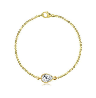 10KT Lab Grown Diamond Reversible Oval Motif Bracelet
