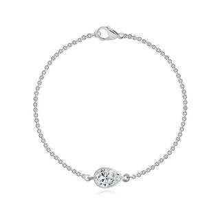 10KT Lab Grown Diamond Reversible Oval Motif Bracelet