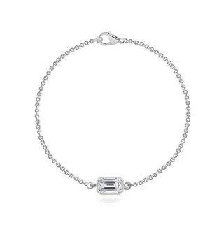 10KT Lab Grown Diamond Reversible Emerald Motif Bracelet