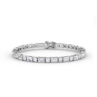 10K White Gold 9.25cttw Lab Diamond Tennis Bracelet