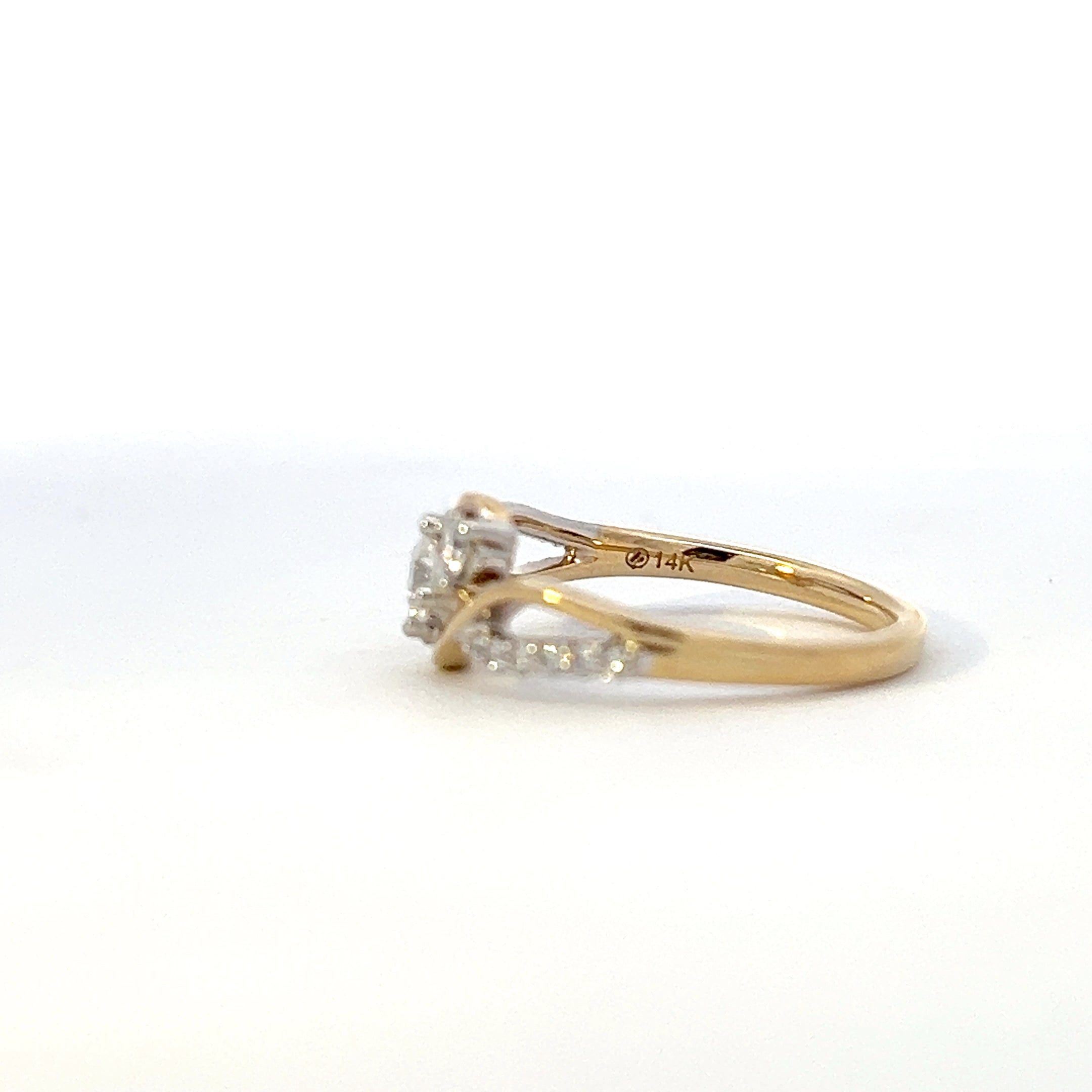 14K Yellow Gold 0.50cttw Canadian Diamond Ring - 4