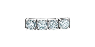 Pulsera de tenis de diamantes de talla brillante redonda de 5,00 quilates cultivada en laboratorio de 14 quilates