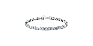 Pulsera de tenis de diamantes de talla brillante redonda de 10,00 quilates cultivada en laboratorio de 14 quilates