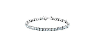Pulsera de tenis de diamantes de talla brillante redonda de 5,00 quilates cultivada en laboratorio de 14 quilates