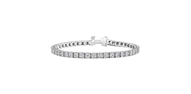 10K White Gold 2.00cttw Diamond Tennis Bracelet