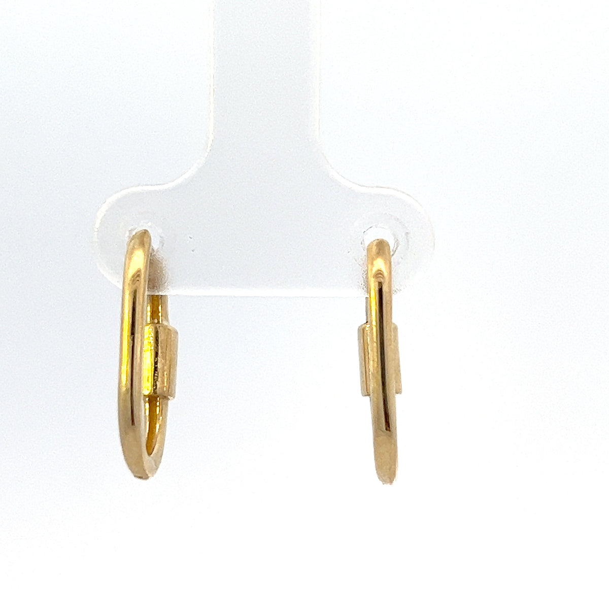 10K Yellow Gold Oval Huggies