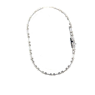 10K White Gold 9.25cttw Lab Diamond Tennis Bracelet