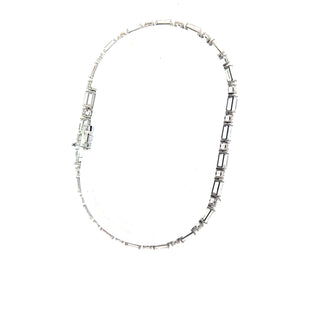 10K White Gold 9.25cttw Lab Diamond Tennis Bracelet