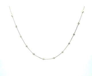 925 Sterling Silver Ball Station Chain