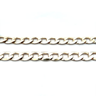 925 Sterling Silver 12.90mm Flat Curb Chain, 24"