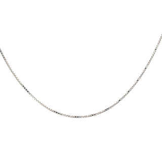 925 Sterling Silver 1mm Box Chain , 20"