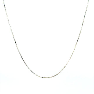 925 Sterling Silver 0.7mm Box Chain, Spring Ring Clasp