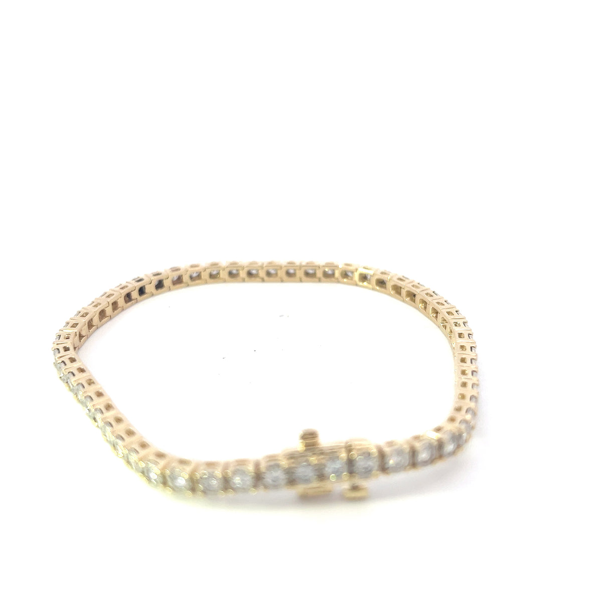 10K Yellow and White Gold 2.00cttw Diamond Tennis Bracelet