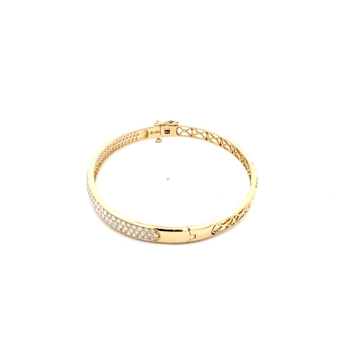 10K Yellow Gold 2.55cttw Diamond Bangle