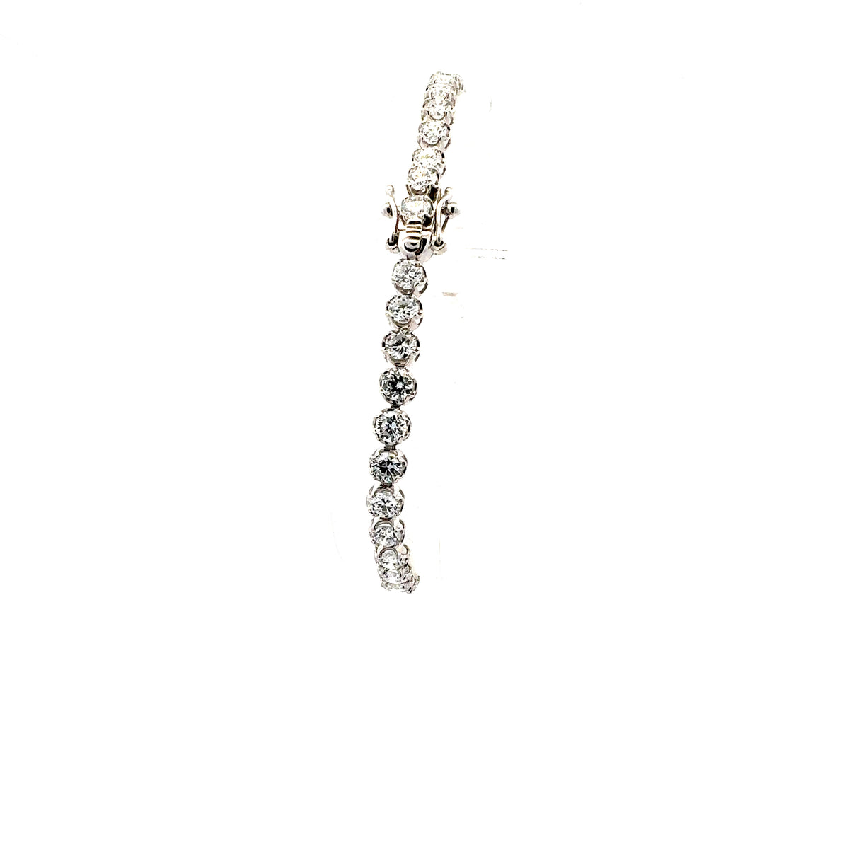 10K White Lab Grown 5.00cttw Round Brilliant Cut Diamond Tennis Bracelet