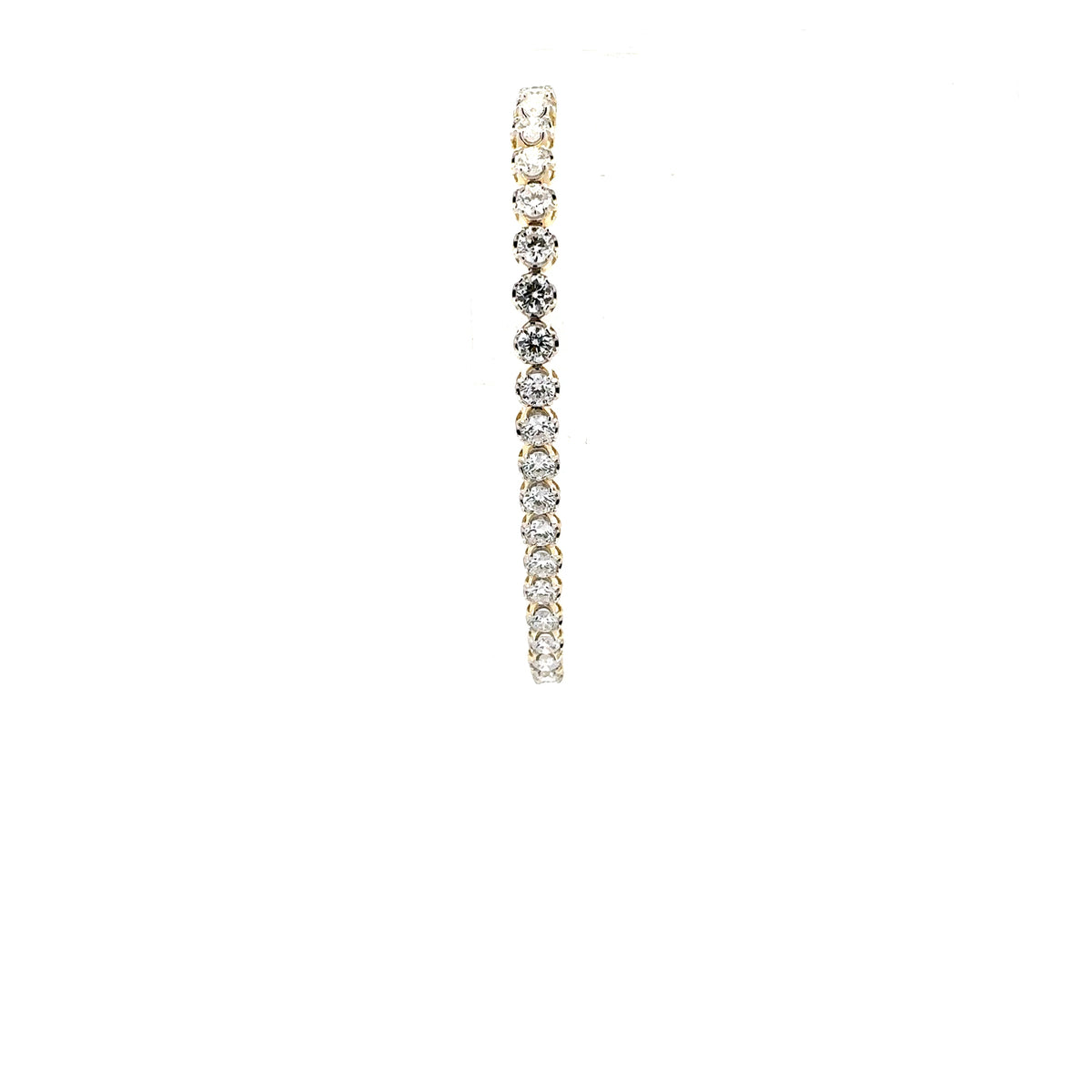10K Yellow Lab Grown 5.00cttw Round Brilliant Cut Diamond Tennis Bracelet
