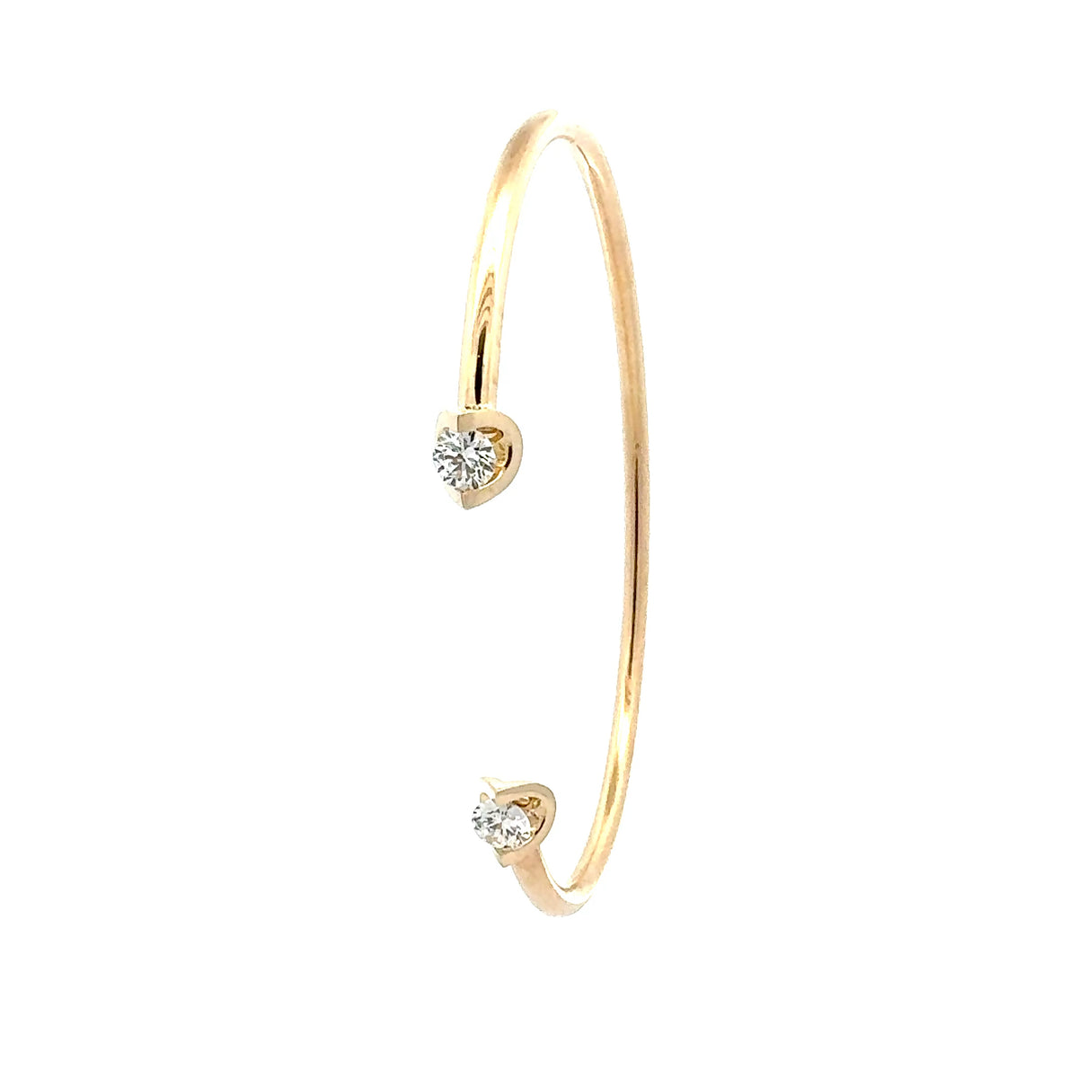 10K Gold Lab Grown Diamond Tension Set Bangle