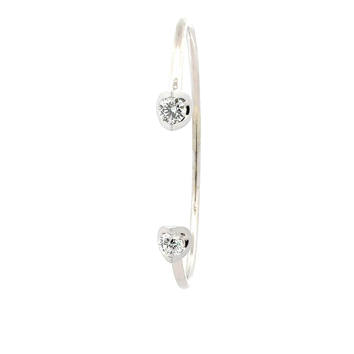 10K Gold Lab Grown Diamond Tension Set Bangle