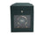 A black vegan leather single watch winder with a clear viewing window showing the inside mechanism.