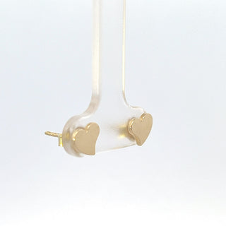 10K Yellow Gold Heart stud Earrings