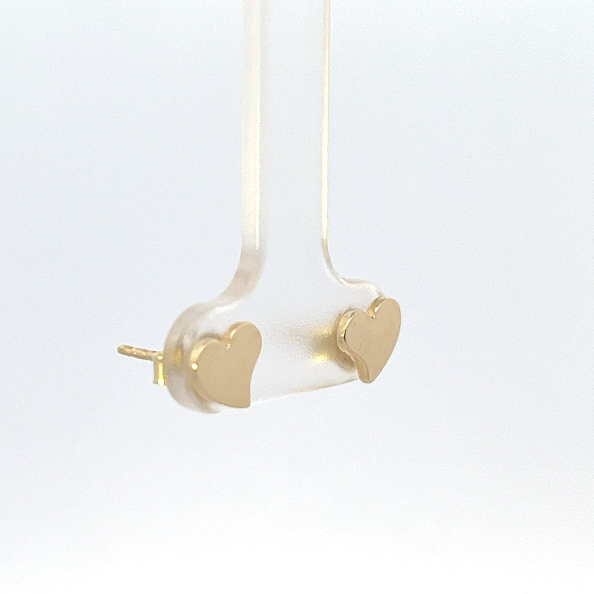 10K Yellow Gold Heart stud Earrings