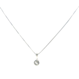 925 Sterling Silver Round Bezel Set Lab Grown Diamond Pendant Necklace