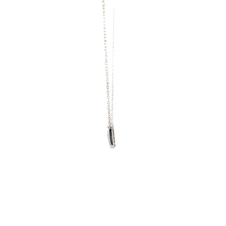 Sterling Silver Cluster Lab Grown Diamond Necklace 18"