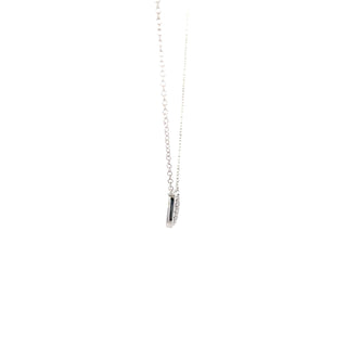 Sterling Silver Cluster Lab Grown Diamond Necklace 18"
