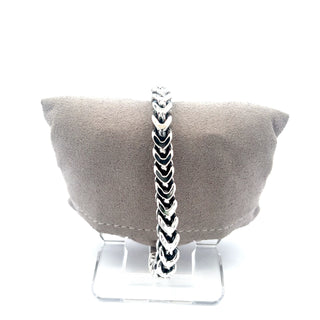 925 Sterling Silver Franco Bracelet with Bar Lock Clasp - 8.5 Inches