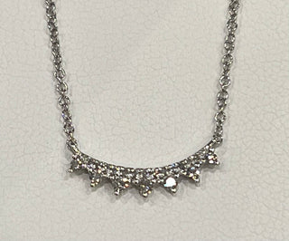 14K White Gold 0.12cttw Diamond Pendant