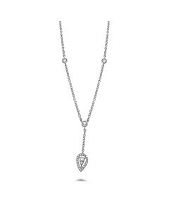 14k White Gold 0.12cttw Diamond Pendant