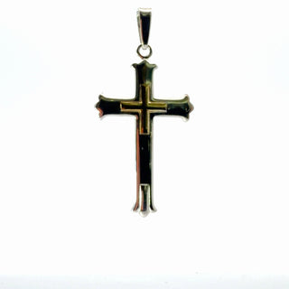 925 Sterling Silver 35mm x 20mm Cross Pendant Charm