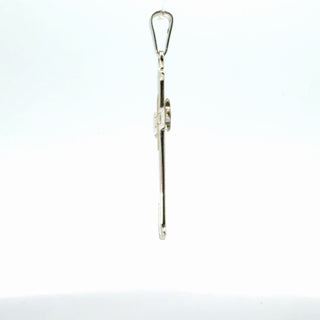 925 Sterling Silver 35mm x 20mm Cross Pendant Charm