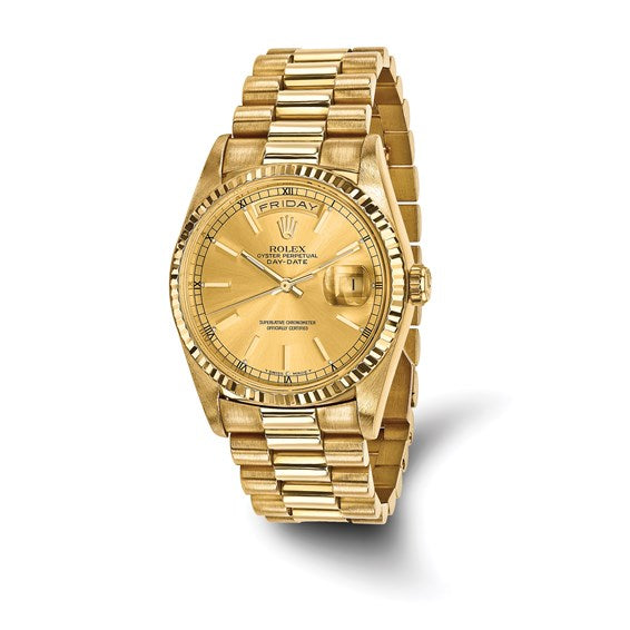 Reloj President Rolex 18ky para hombre con fecha y día, usado y certificado independientemente