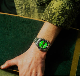 Seiko 5 Stainless Steel HUF Green Limited Edition Watch SRPM09 - Shipping Immediately