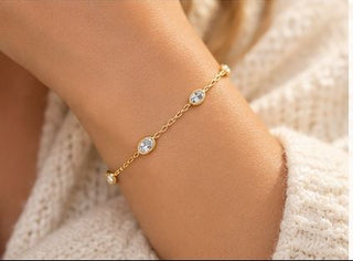 10K Yellow Gold 2.50ctttw Lab Grown Diamond Bracelet