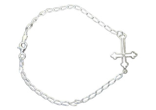 Sterling Silver Cross Bracelet