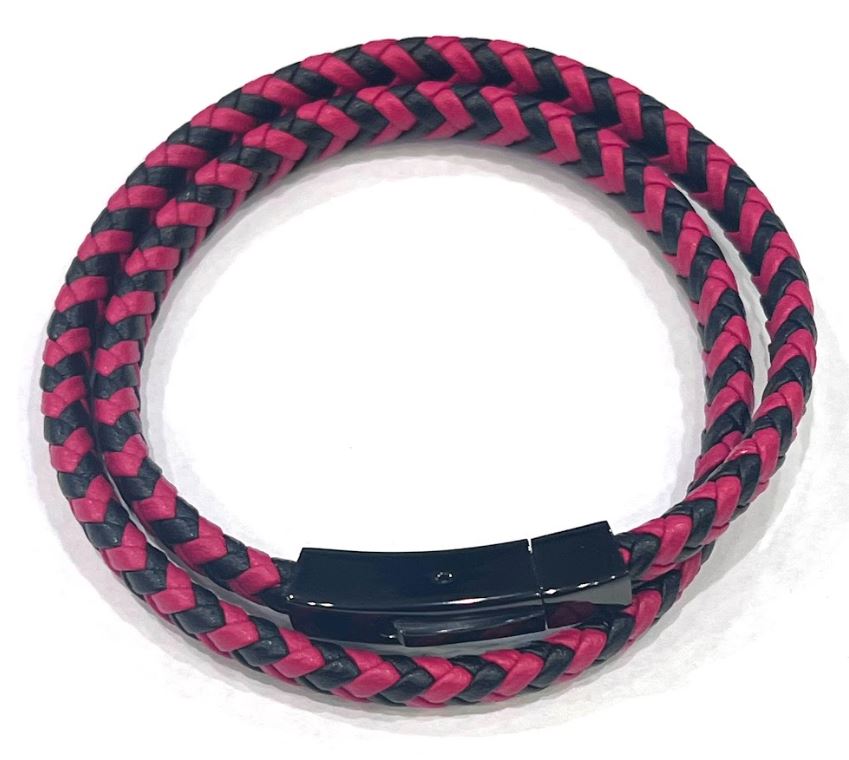 Stainless Steel and Leather Bracelet