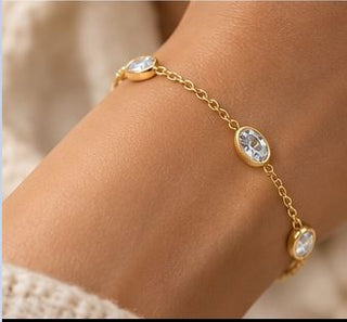 10K Yellow Gold 2.50ctttw Lab Grown Diamond Bracelet