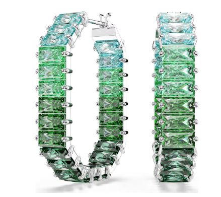 Swarovski Matrix Green Pierced Earrings - 5705787