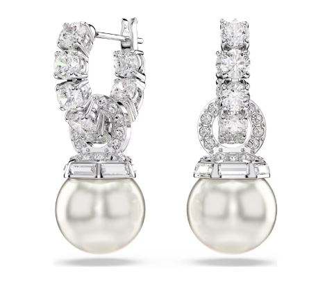 Swarovski Matrix Pearl Pierced Earrings - 5691716