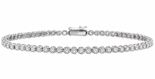 10K White Lab Grown 5.00cttw Round Brilliant Cut Diamond Tennis Bracelet