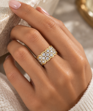 10K Yellow and White Gold 1.00cttw Canadian Diamond Ring