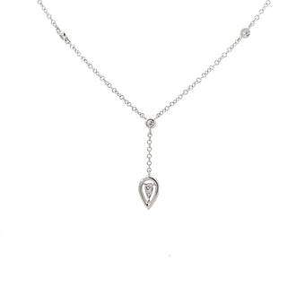 14k White Gold 0.12cttw Diamond Pendant