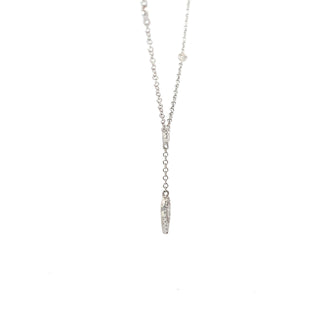 14k White Gold 0.12cttw Diamond Pendant