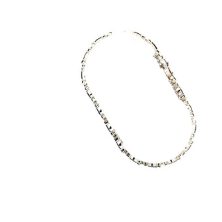 14K White Gold Sapphire and Diamond Bracelet
