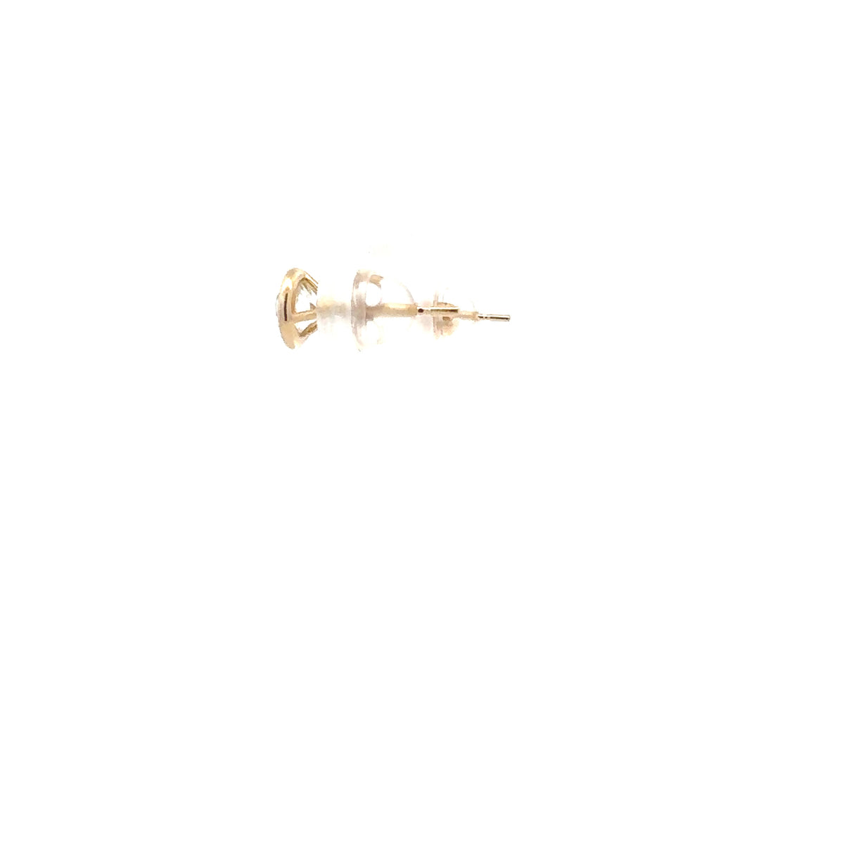 14K Yellow Gold White Zircon Earrings
