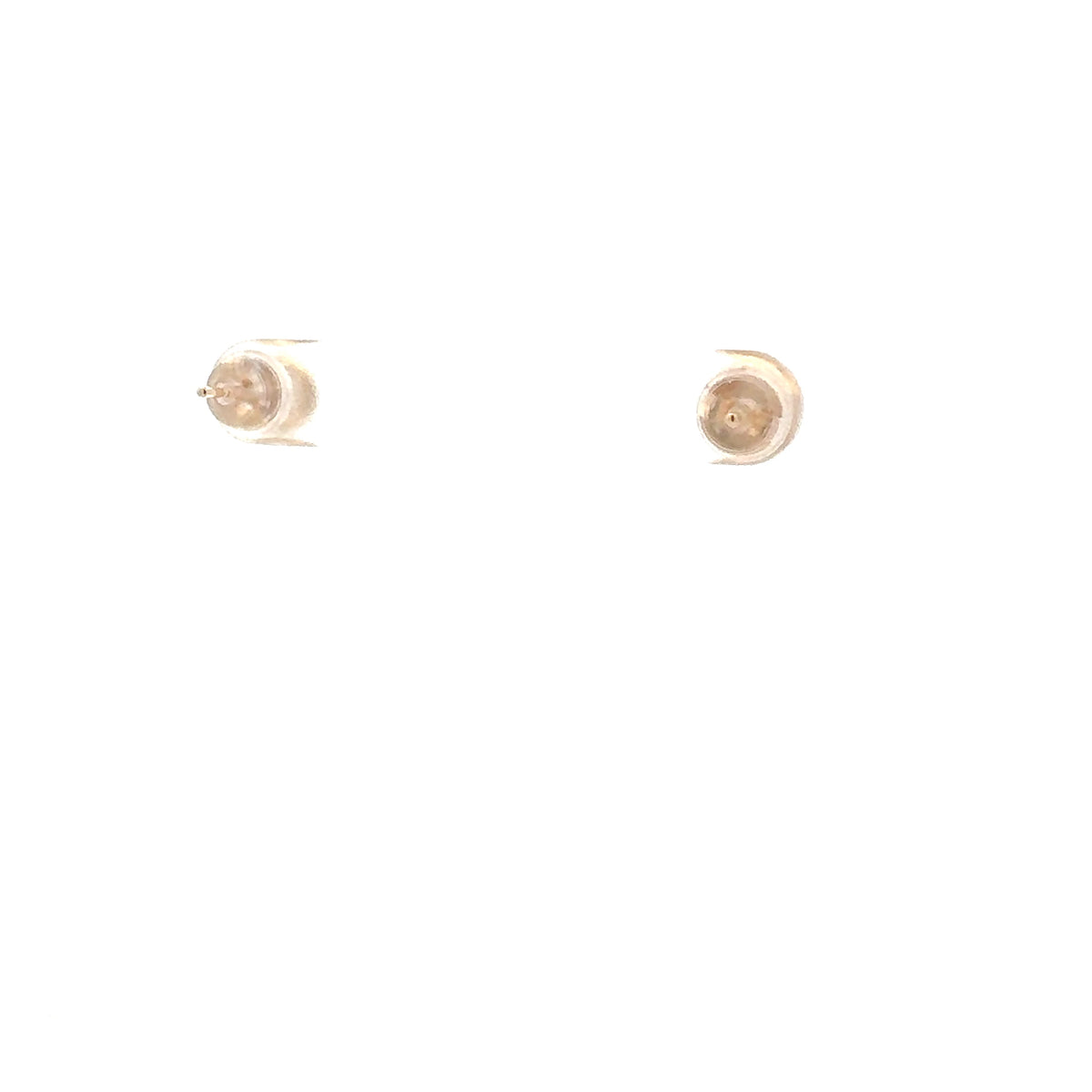 14K Yellow Gold White Zircon Earrings